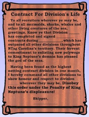 Contract for Division s Life sign